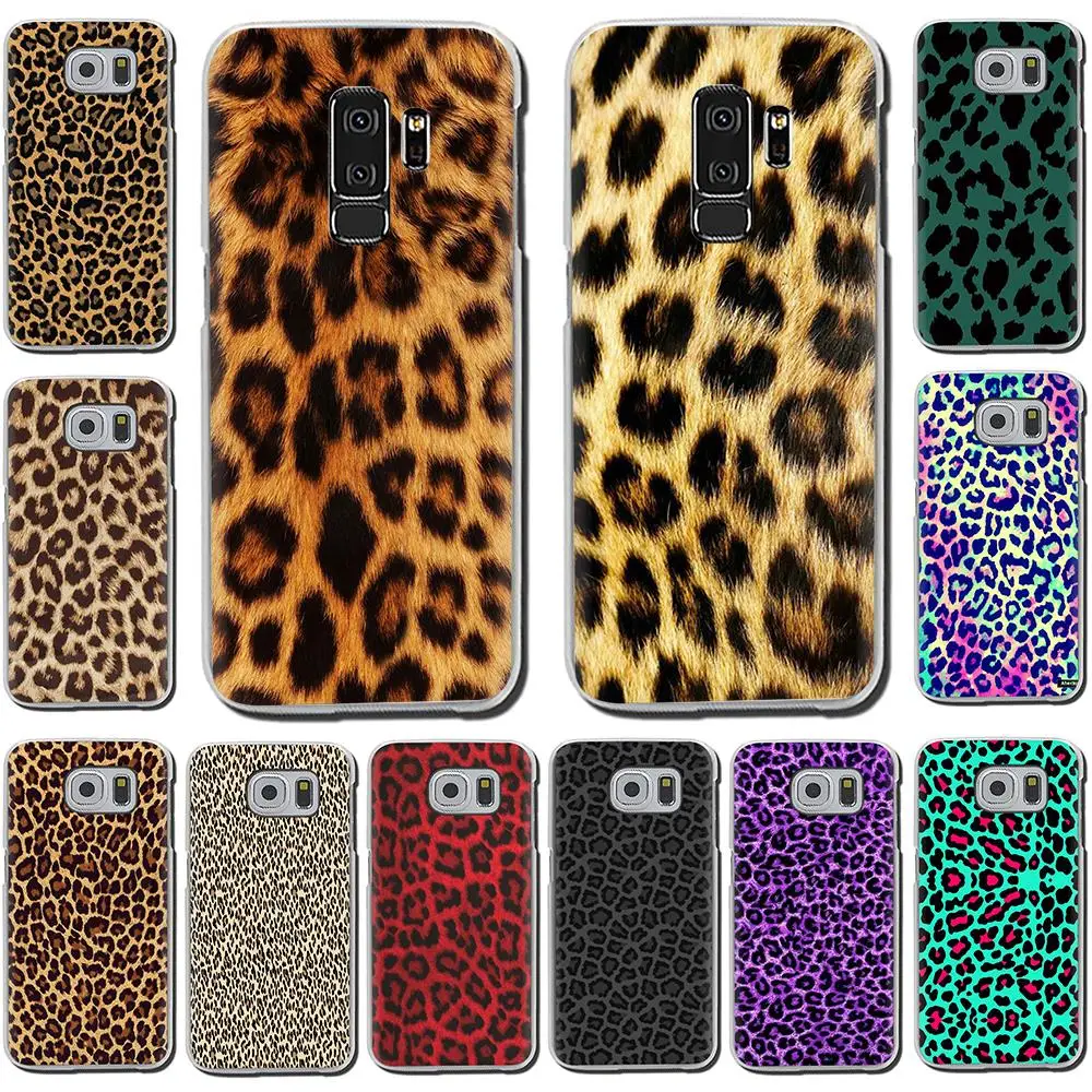 

Tiger leopard print Hard Phone Cover Case for Samsung Galaxy S10 S10E S8 Plus S6 S7 Edge S9 Plus M10 20 30 40