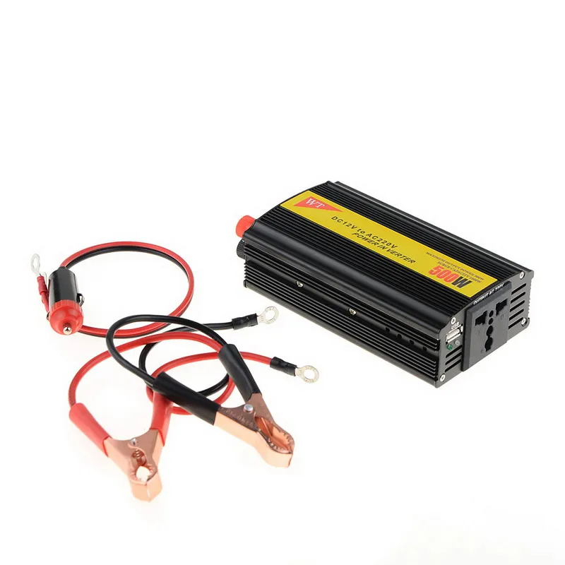 

1 PC 500W Outlets Power Inverter DC 12V To AC 220V Car Adapter Laptop Smartphone