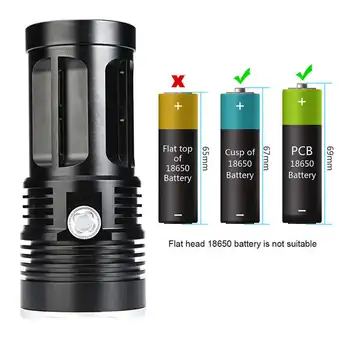 

New 45000LM 18 x CREE XM-L T6 LED 4 Modes Flashlight Torch 4 x 18650 Hunting Lamp outdoor travel night lighting flashlight #3J24