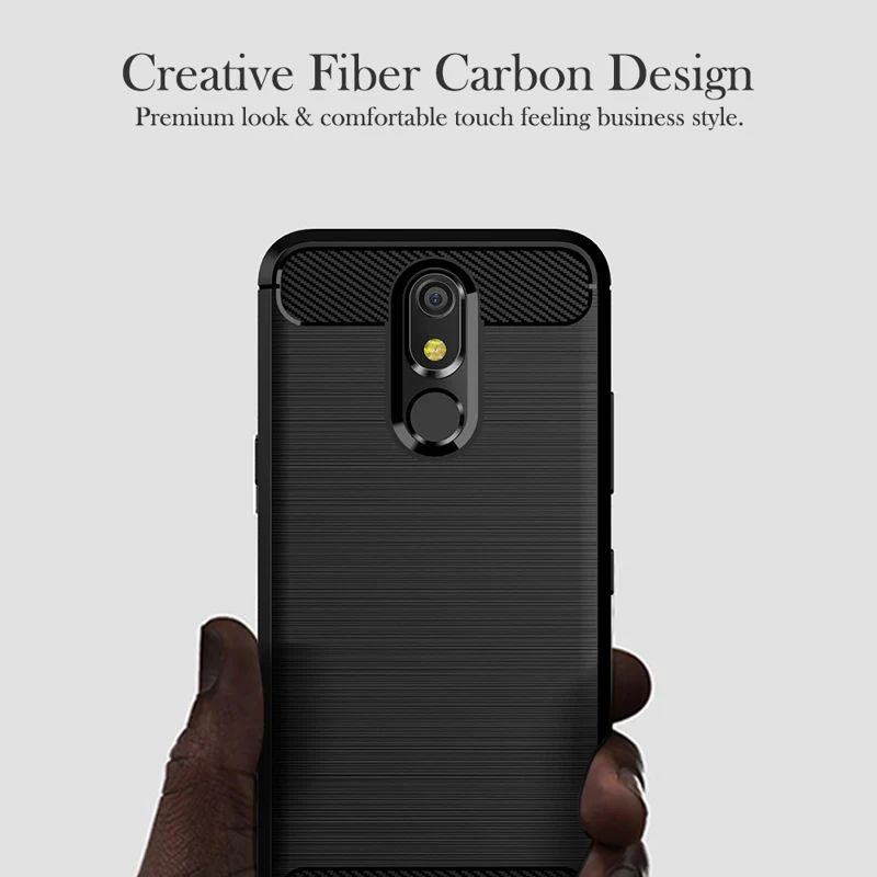 Чехол для LG K40 K50 Мягкий силиконовый чехол из ТПУ с прочный армированный чехол для телефона чехлы из углеродного волокна для LG Stylo 5 Крышка LG Q60 K8 K10 W10 G8S ThinQ