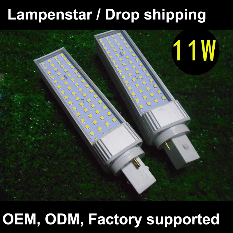 4 Pz/Lotto Lampada Lampada Led Lampadina 2835 60 Smd G24 11W 3000K 4000K 6000K Ac85-265V 110V 220V Bianco Caldo/Bianco/Bianco Freddo