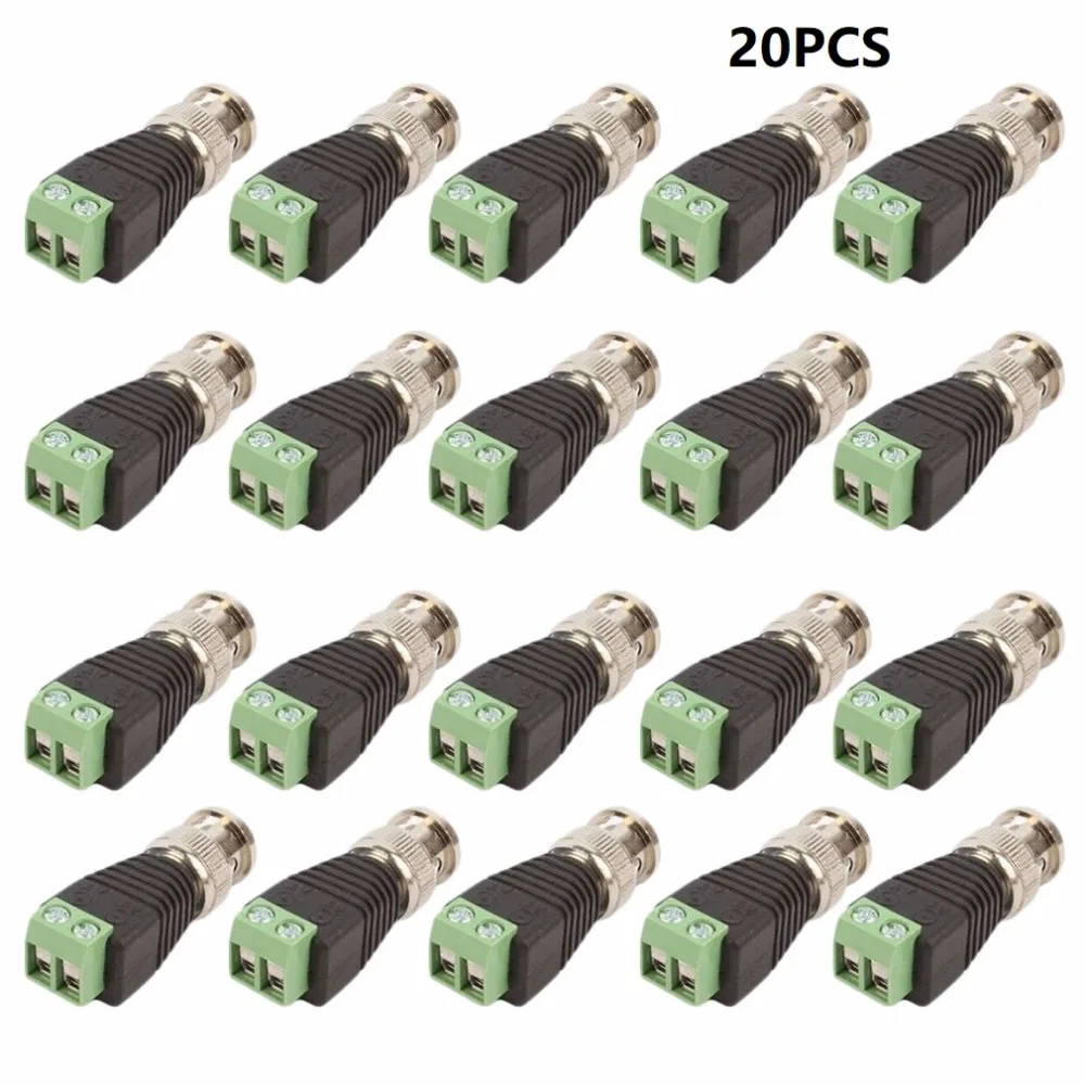 

20Pcs lot Mini Coax CAT5 To Camera CCTV BNC UTP Video Balun Connector Adapter BNC Plug For CCTV System Accessories Only 100 left