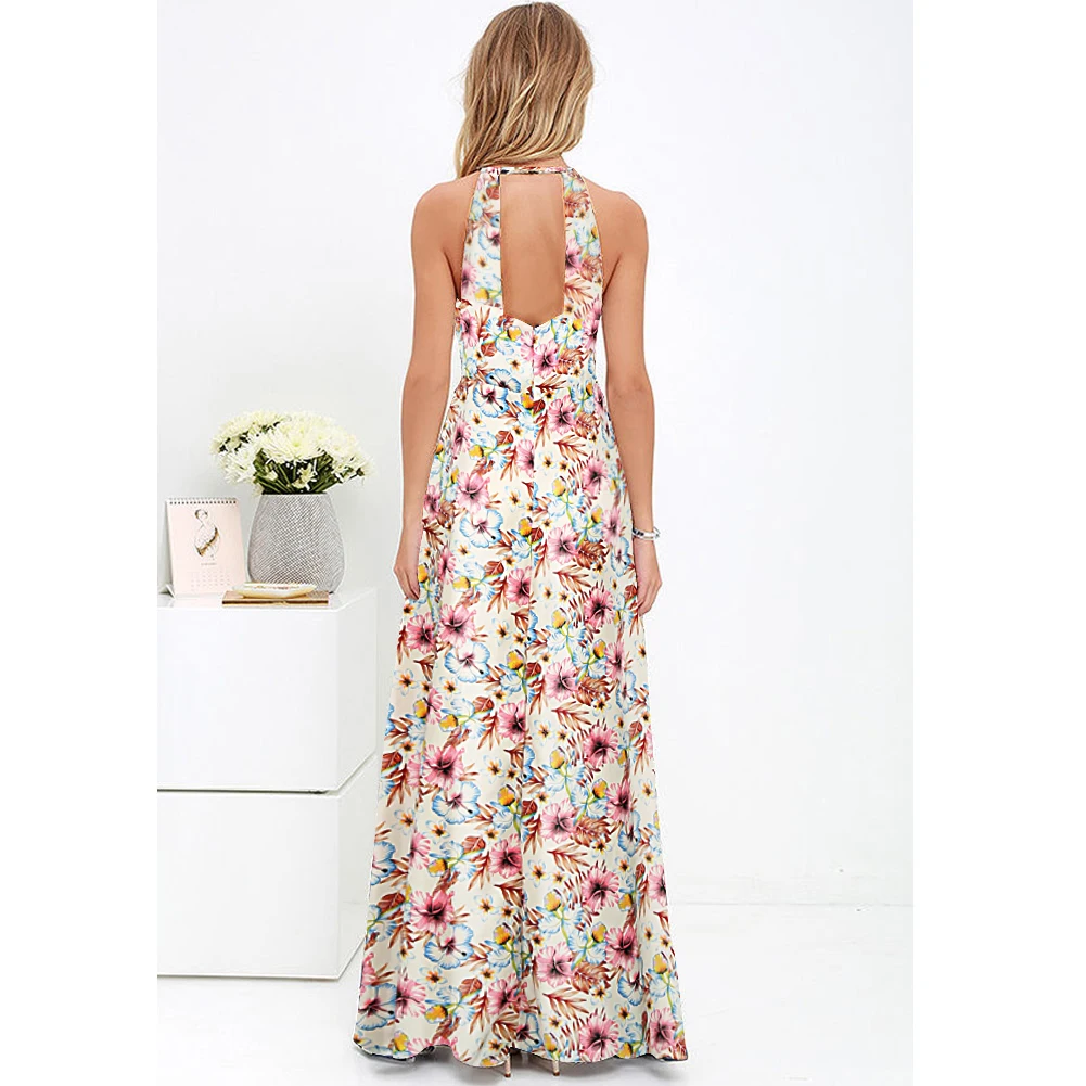 Women Maxi Boho Dress Halter Wow Discount