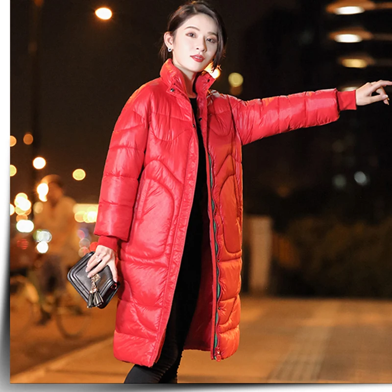 

Winter Jacket Female Parka Coat Plus size 3XL Fashion Slim Down Cotton Jacket Long Down Thick Long Coat Jacket Women
