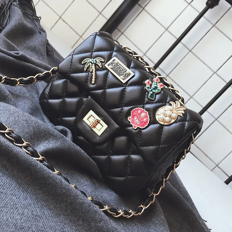 

Youbroer Insignia Chain Bag Single Shoulder Ins Crossbody Bag Female Bag Messenger Bags Diamond Lattice