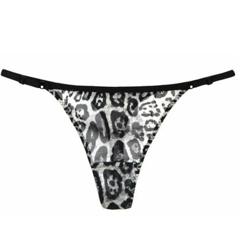 sexy leopard underwear natural silk underwear women panties hipster