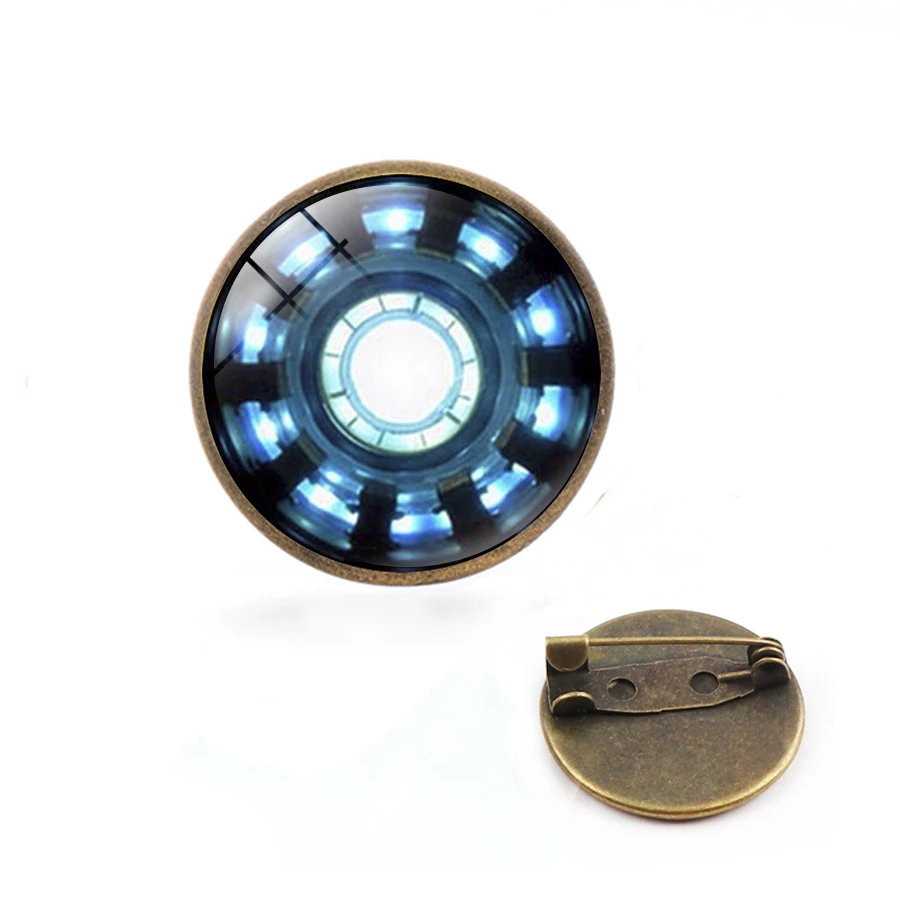 

Movies Iron Man Captain America Heart Arc Brooch Button Pins Denim Clothes Coat Pin Round Badges Fashion Avengers Jewelry