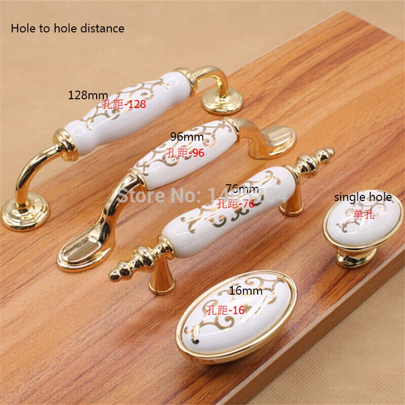 Ceramic handle wardrobe furniture hardware accessories knobsin Pulls from Home