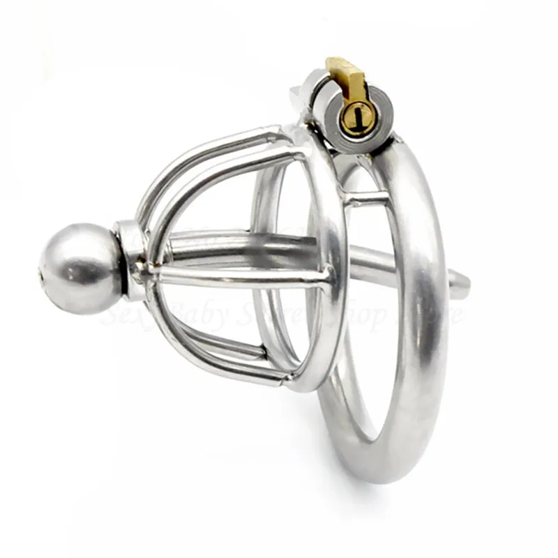 304 Stainless Steel Chastity Belt,Penis Ring,Male Chastity Device With Urethral Catheter,Cock Cage,Penis Lock Sex Toys For Men
