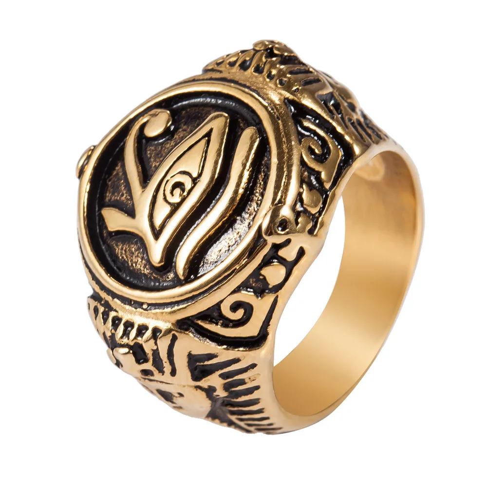 The Eye of Horus Rings For Men Egyptian Pharaoh Finger Ring For Men