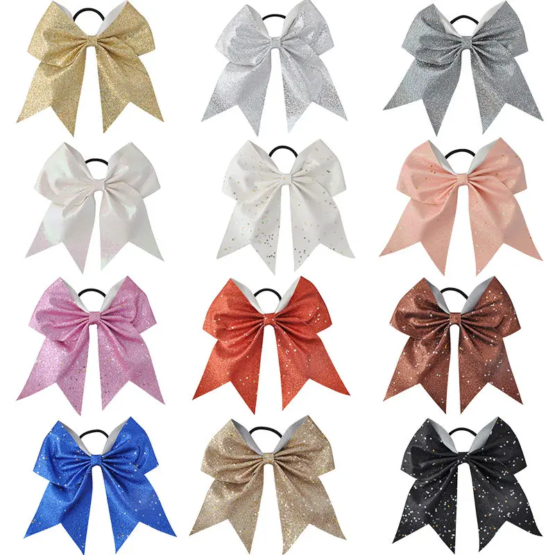 " Sequin резинки наборы большие банты для волос Grosgrain лента резинки Твердые эластичная резинка для волос женщина резинка для волос девушки аксессуары для волос