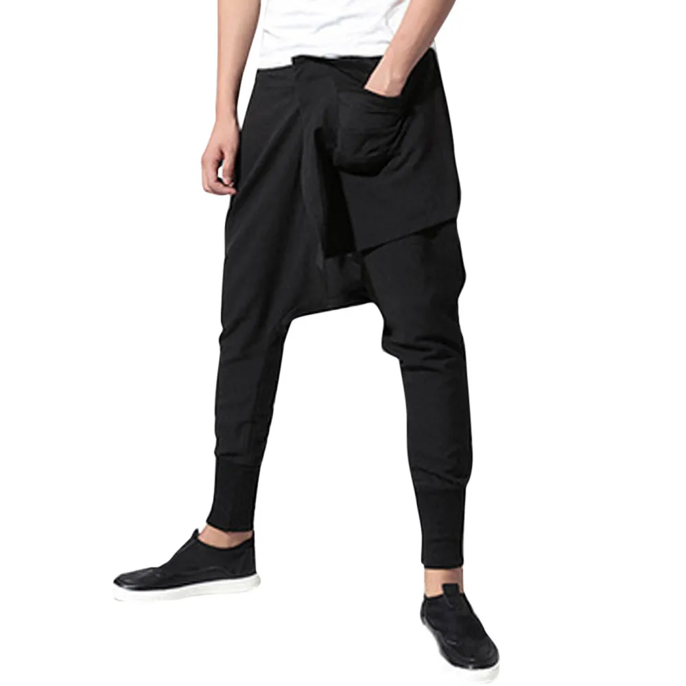 

mens cross pants solid fashion men trousers slim fit Casual Hip-hop Pants d90723