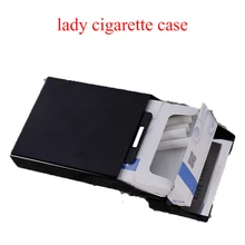Lady Girl Cigarette Case Cigarette Box Magnetic Clamshell Aluminum Alloy Ladies Magnetic Cases for Small Cigarette aluminium alloy clamshell double sided cigarette case sliver glod