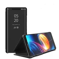 Роскошные Зеркало Clear View чехол для sony XZ3 XZ4 телефона покрытие база вертикальная подставка