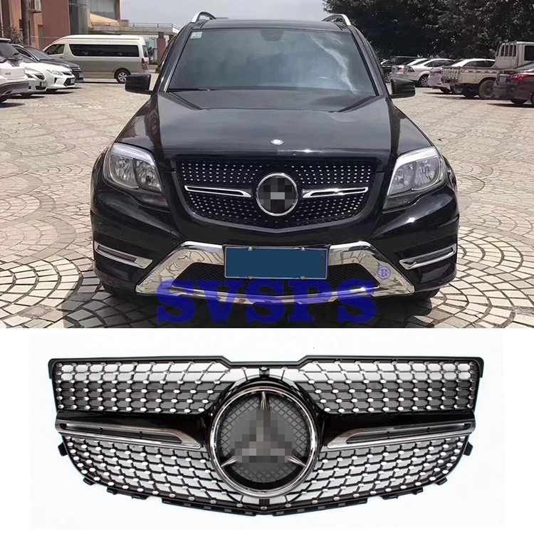 High Quality ABS Front Middle Grille For Mercedes Benz GLK Class X204 GLK260 GLK300 GLK350 2013