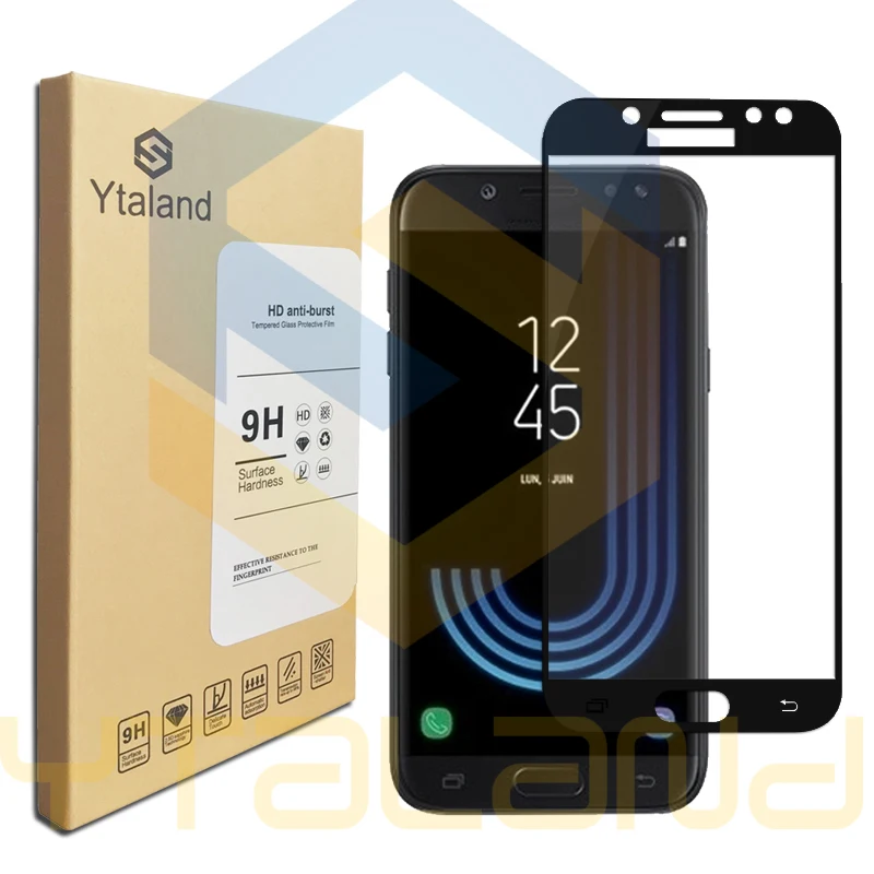 Ytaland 0 3 мм 9H + Полное покрытие закаленное стекло для Samsung Galaxy J3 J5 J7 2017 Premium Защитная