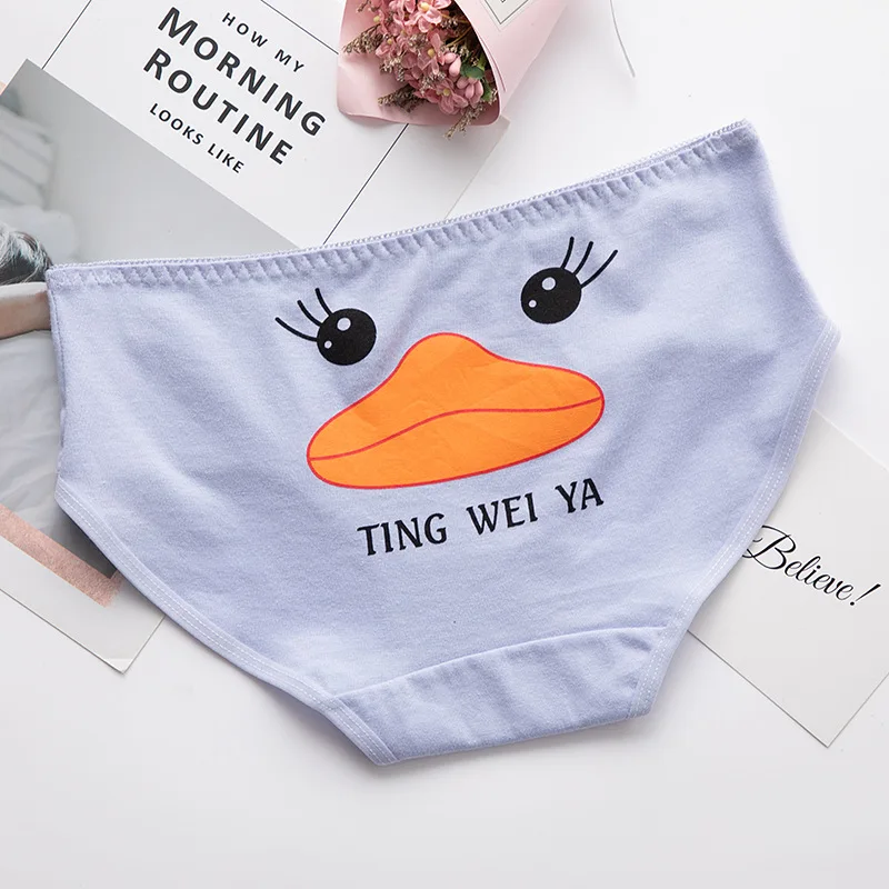 2pcs/lot Cotton panties women pattern cotton underwear women gril briefs lingerie ladies underpants cartoon female wholesale