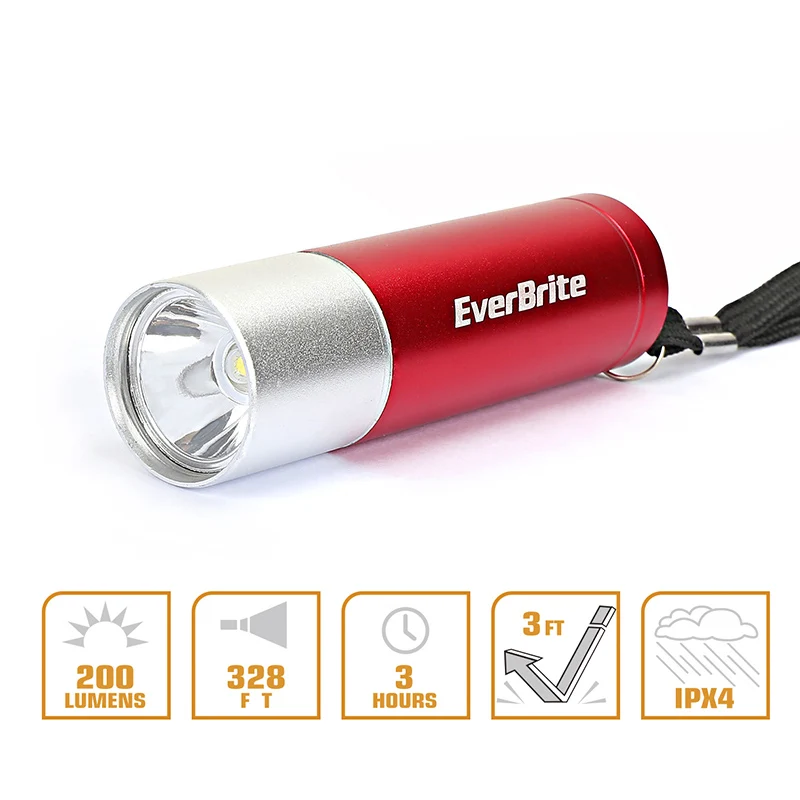 EverBrite светодиодный светильник мини светодиодный фонарь светильник красочный портативный алюминиевый светильник с ремешком