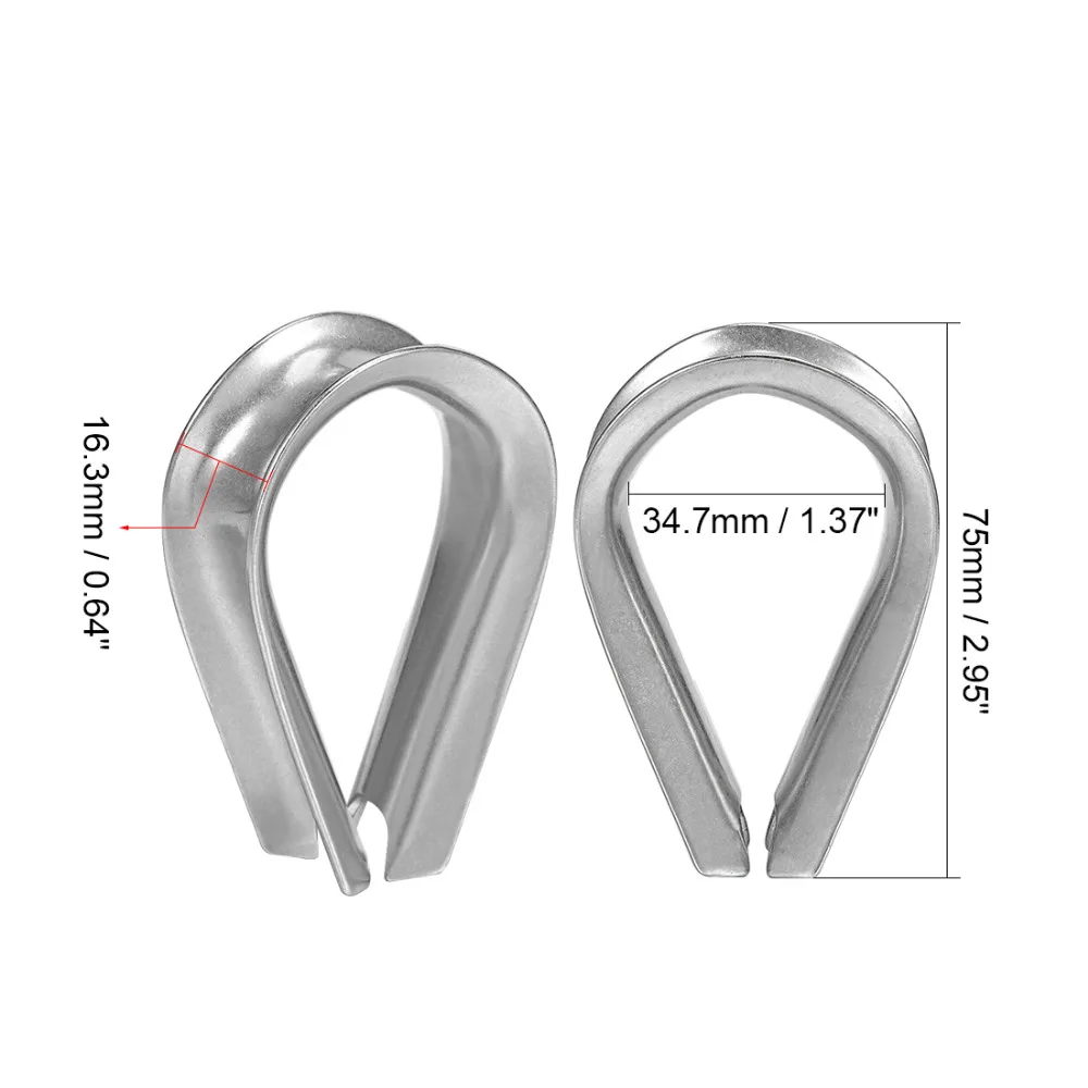 UXCELL 1 шт. M14 для 13/3"-7/16" M16 подходит 31/6"-17/32" Нержавеющая сталь стальной трос наперстки оснастка долговечность