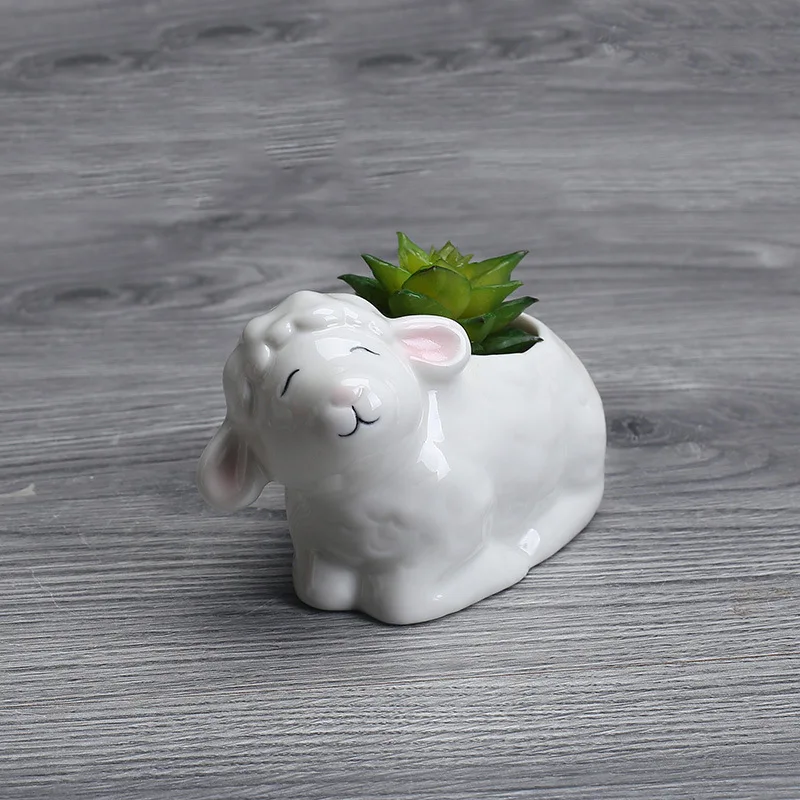 2019 горшок для цветов с изображением белой овцы zakka 2 шт./компл. стандартный