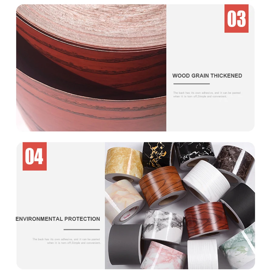 Self adhesive pvc wallpaper Kitchen bathroom waistline tile sticker Living room dining corner wall sticker waterproof home decor