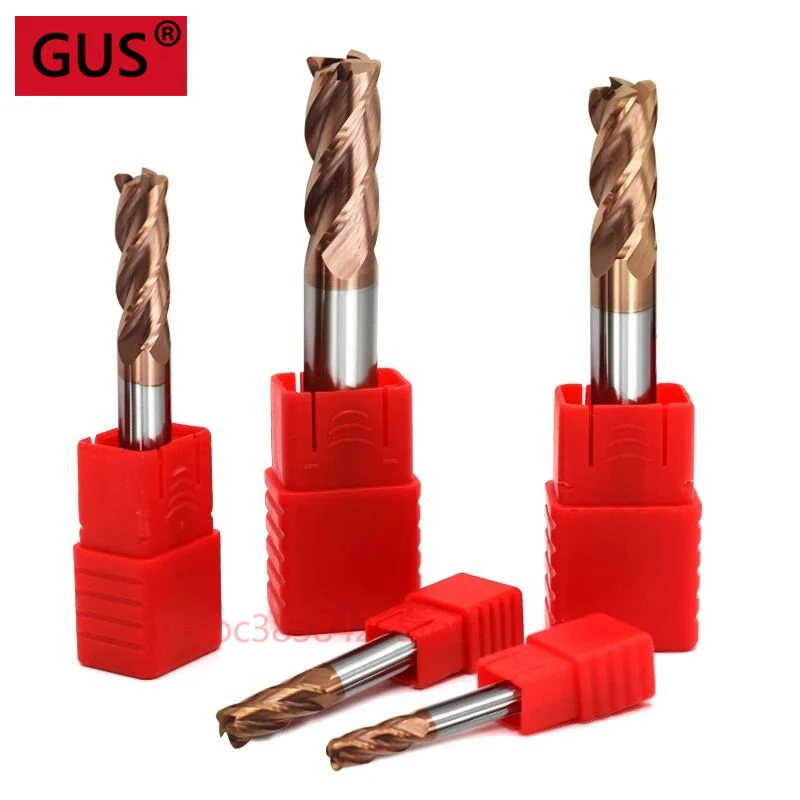 55 degree 4 flute solid carbide end mill cutter bits 1 8mm CNC milling
