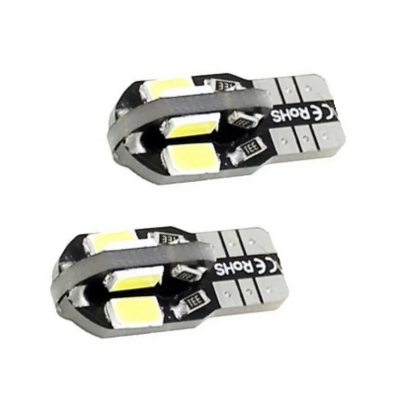 

Wholesale NEW 4pcs/Lot Canbus 192 168 501 8smd 5630 5730 LED car Light Canbus NO OBC ERROR 194 W5W 8 SMD Led Bulb White 12V