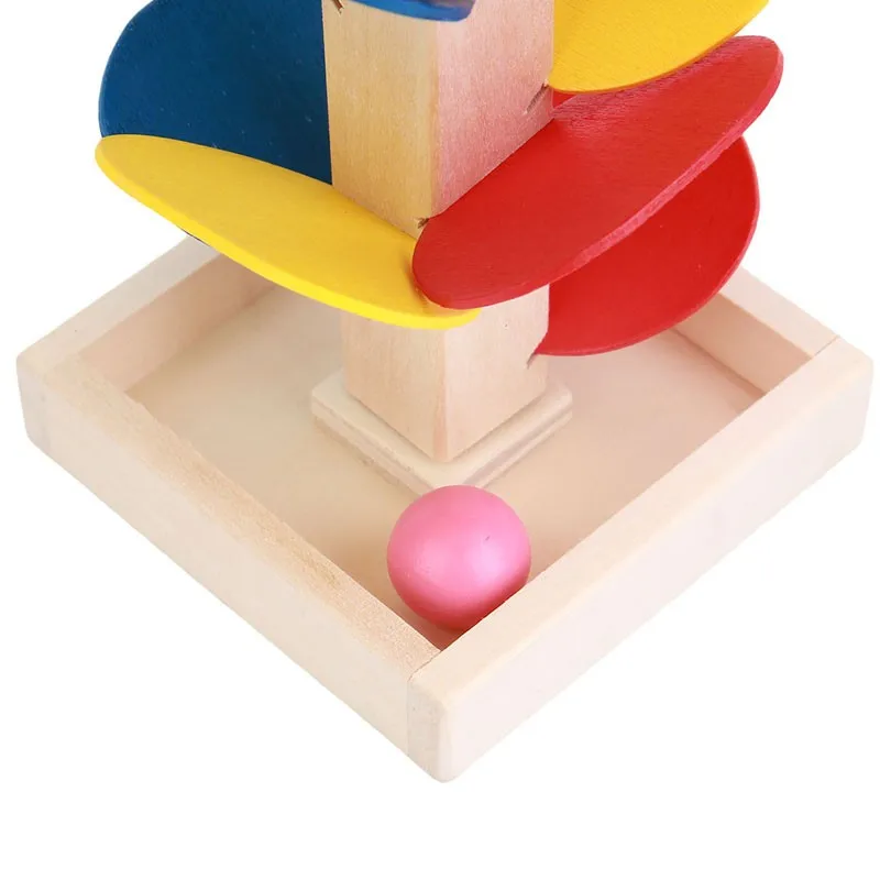 Монтессори обучающая игрушка блоки деревянное дерево мраморный мяч бегать трек игры детские дети интеллект раннего Juguetes Educativos