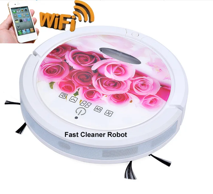 

Smartphone WIFI APP Control Cordless  Robot Vacuum Cleaner With Water Tank Mopping(Sweeping,Vacuum,Sterilize,Wet And Dry Mop)