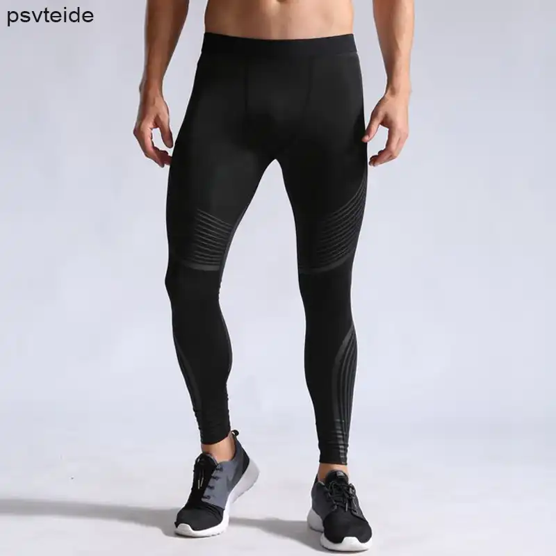 Mallas de compresión para hombre, pantalones deportivos para entrenar, para  correr, a rayas|Mallas para correr| - AliExpress