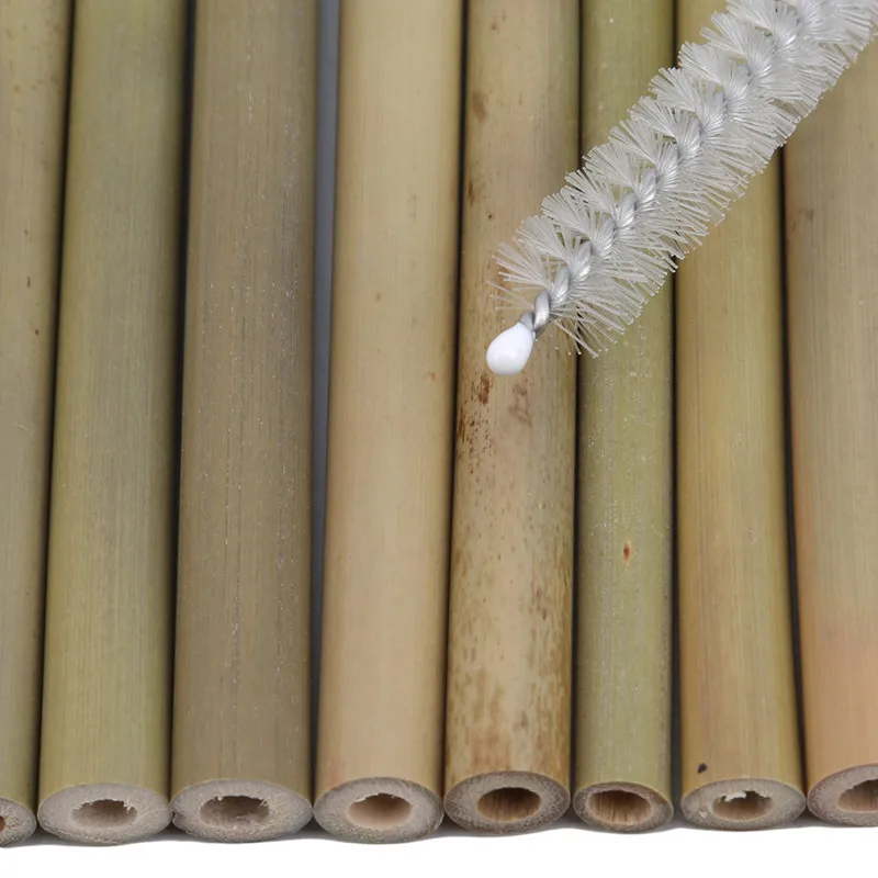 10 шт./компл. бамбуковая Питьевая соломинки многократного использования экологически чистые вечерние кухонные+ чистящая щетка кухонные инструменты