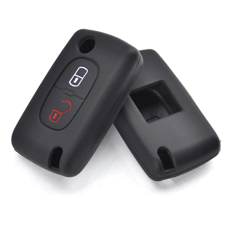 Силиконовый чехол для ключей Peugeot 308 207 307 3008 807 Expert Partner Citroen C2 C3 Fob оболочка