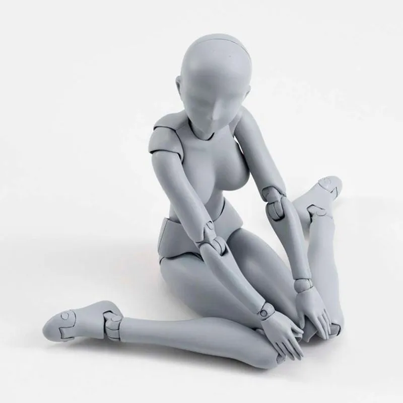 Anime Brinquedos BANDAI Tamashii Nations PVC Body Action Figure Collectible Model Doll Figma Female Male Body Chan Figures (5)