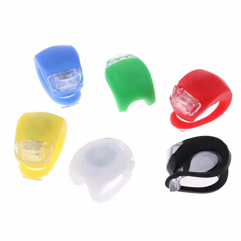 Top Bicycle Front Light Silicone LED Head Front Rear Wheel Bike Light Waterproof Cycling With Battery Bicycle Accessories Bike Lamp 8