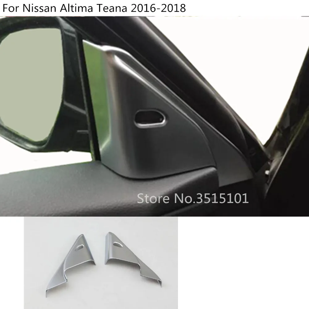 

Car A column Audio Speak Window Windshield Side triangle lamp trim part 2pcs For Nissan Altima Teana 2016 2017 2018