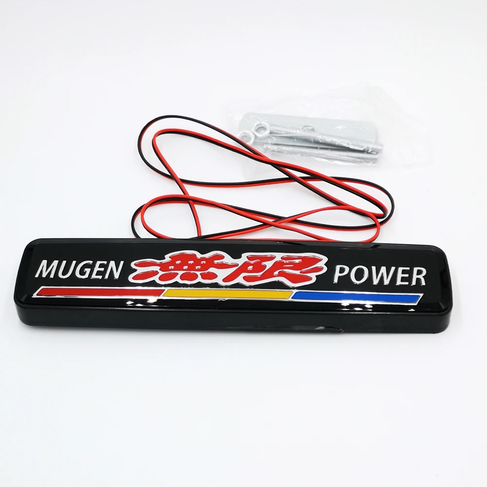 Передний гриль светодиодный Mugen power Racing логотип эмблема светильник для Honda Mugen power Accord Civic City Crv Hrv Fit автомобильный Стайлинг Acces