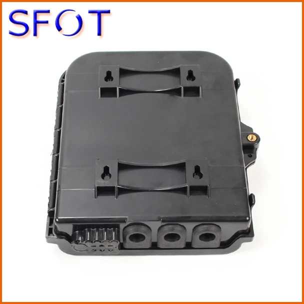 8 ядер Оптическое волокно FTTH Box, черный, волоконно-оптическая распределительная коробка, PLC Splitter выбор, IP65