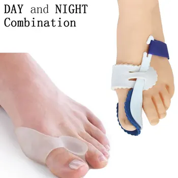 

2Paris Soft Bunion Protector Toe Straightener Gel Separators & Bunion Hallux Valgus Corrector Day Night Feet Foot Care Tool Set