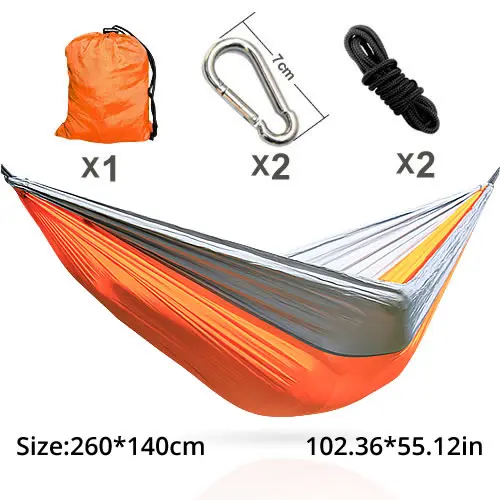 Портативный гамак двойной человек кемпинг выживания сад Охота отдыха и путешествий мебель парашют гамаки - Цвет: 03