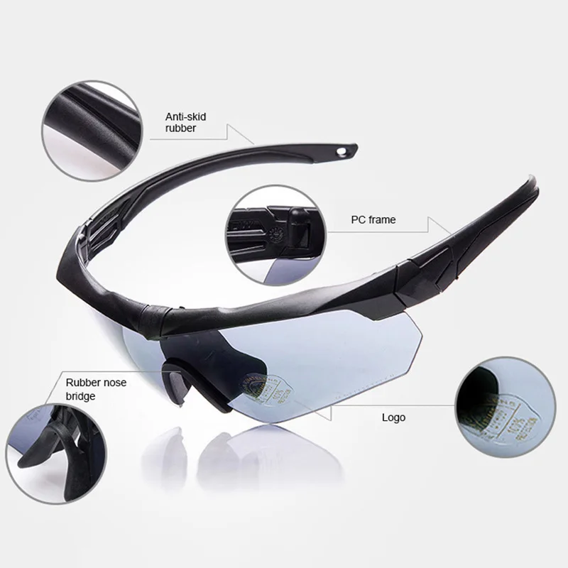Поляризационные тактические очки для стрельбы анти-ударные Джунгли Лес война игра страйкбол Пейнтбол очки военные защитные очки