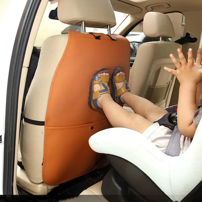 

PU Leather 1PCS Back Seat Storage Bag /Best For Protectors From Baby Kid's Dirt Organizer Waterproof Pocket Car Seat Covers