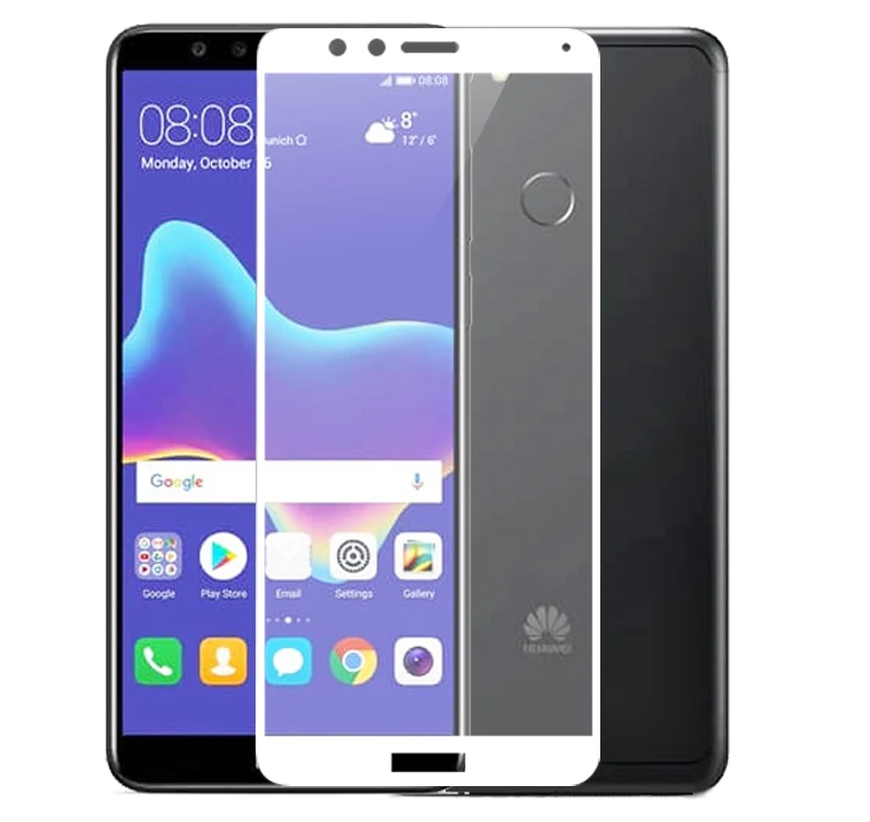 Защитное стекло с полным покрытием для Huawei Y9 2018 FLA-L22 | Мобильные телефоны и
