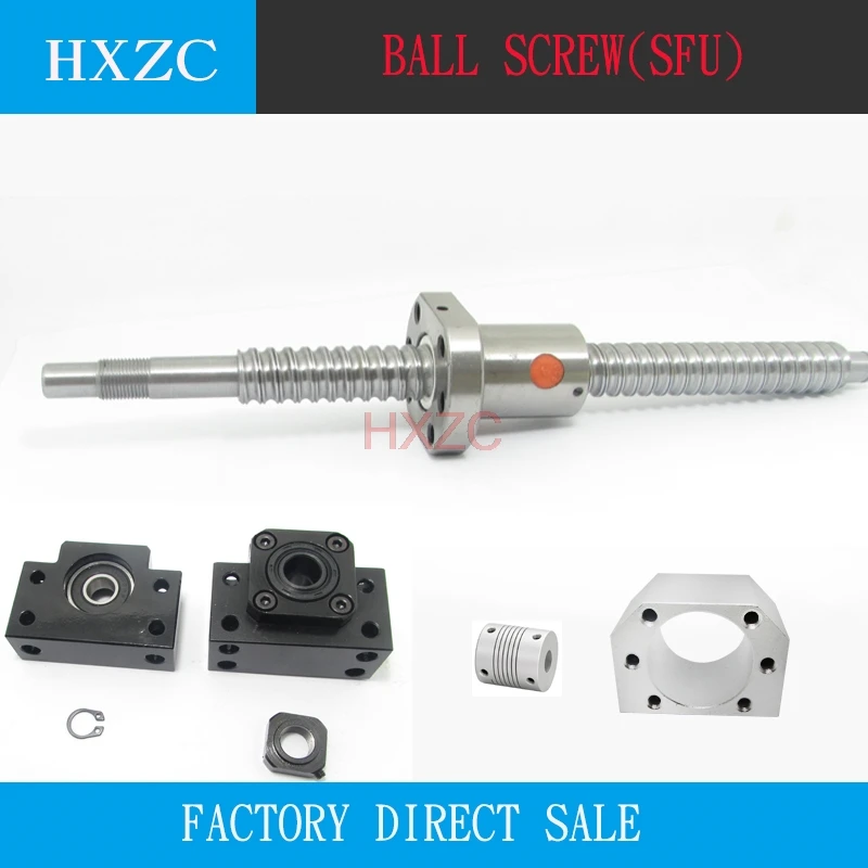 

SFU1605 set:SFU1605 rolled ball screw C7 with end machined + 1605 ball nut + nut housing+BK/BF12 end support + coupler RM1605