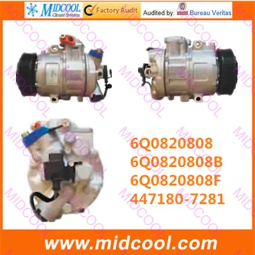 

HIGH QUALITY AUTO AC COMPRESSOR 6SEU14C FOR 6Q0820808 6Q0820808B 6Q0820808F 447180-7281