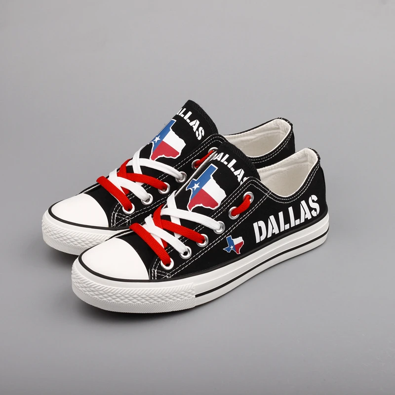 

E-LOV Newest Design I Love Texas Printing Canvas Shoes Low Top Unisex Espadrilles Outdoor Casual Walkign Shoes Tenis Masculino