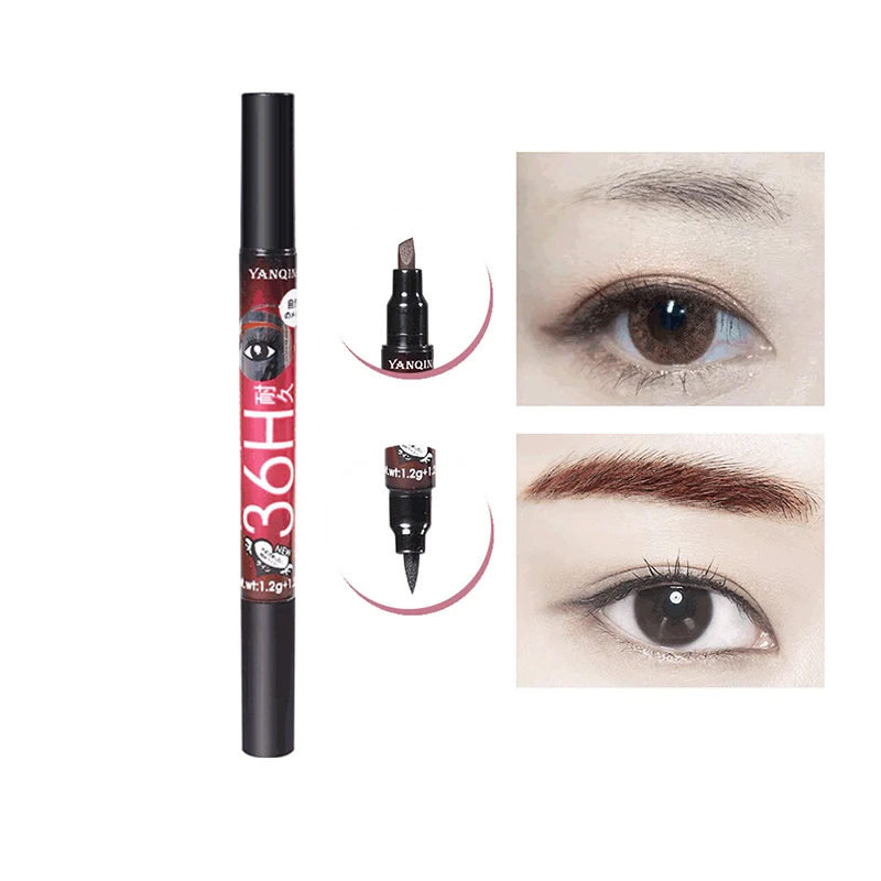 Hot Sale Double-end Eyebrow Pencil Eyeliner Waterproof Smudge-proof Easy To Use 2 In 1 Eyebrow Pen Liquid Eyeliner Hot Sale Double-end Eyebrow Pencil Eyeliner Waterproof Smudge-proof Easy To Use 2 In 1 Eyebrow Pen Liquid Eyeliner