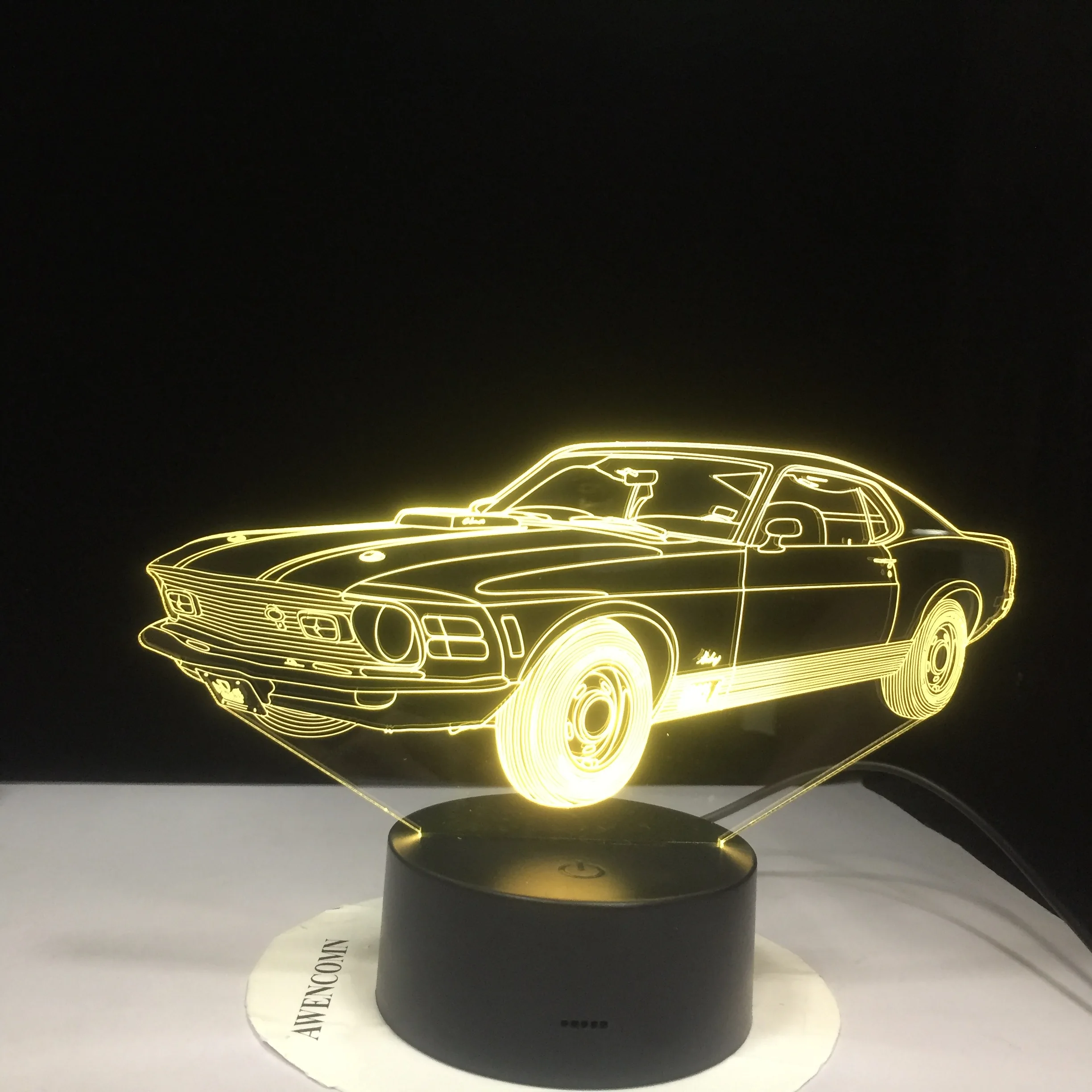 Креативный 3D светодиодный светильник ночник для Автомобиля Ferrari настольная 7