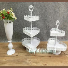 Мода торт стенд снэк-стойку сердца многослойная кекса фрукты десерт реквизит поддон