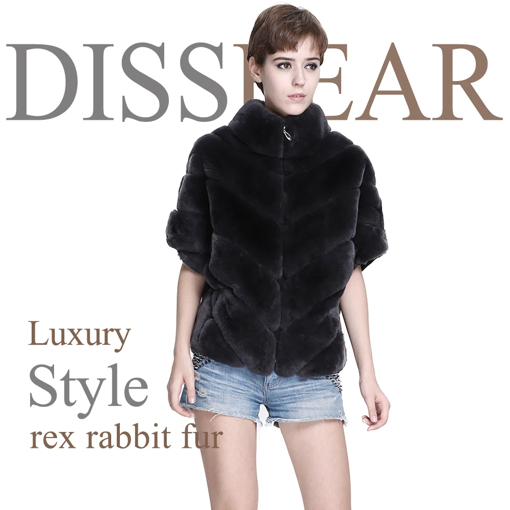 

Women Real Rex Rabbit Fur Vest Short Female Winter Genuine Fur Jacket Overcoat Waistcoat Fashion Gilet Ladies Natural Fur Coats
