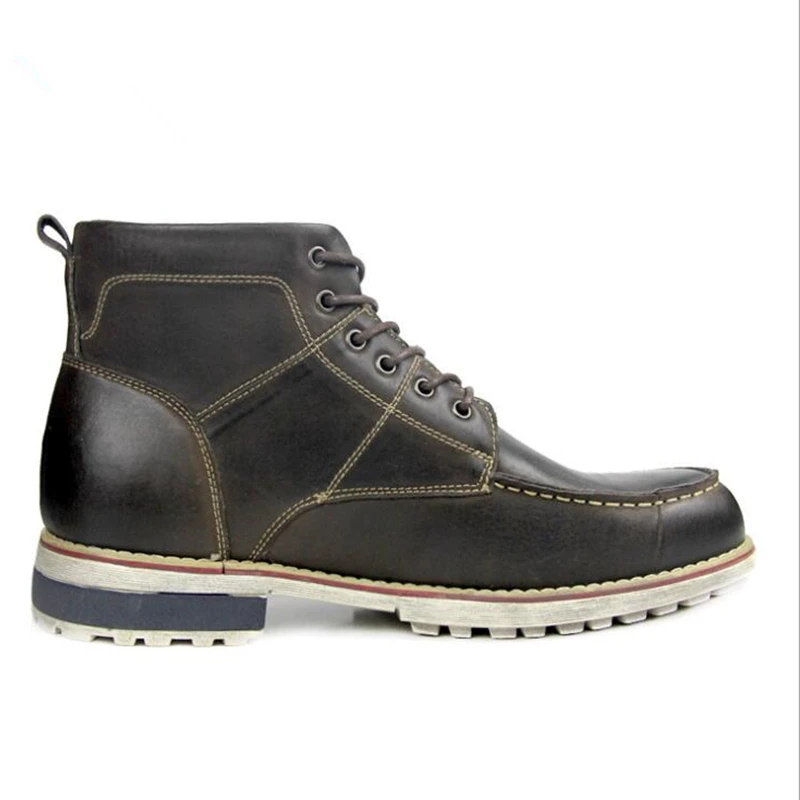 Botas Deve Até Toe Dos Retro Ter Big Homem Casuais 12 Coffe Montaria 13 Inverno Couro Eua Recomendar Rendas De Oxfords Size Rodada Homens PqtIqd